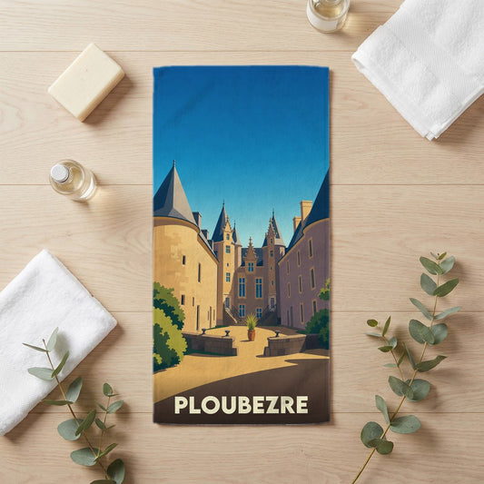 Serviette de bain 30 cm x 60 cm souvenir de Ploubezre