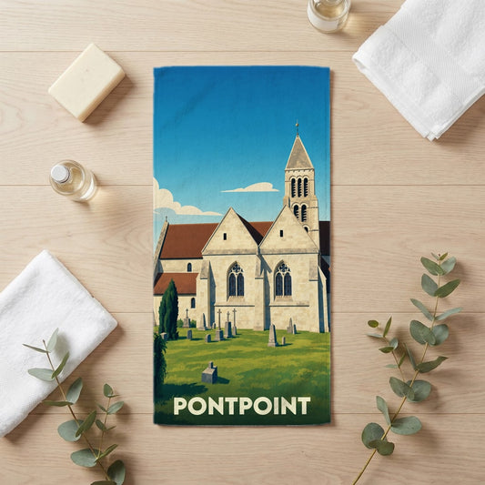 Serviette de bain 30 cm x 60 cm souvenir de Pontpoint