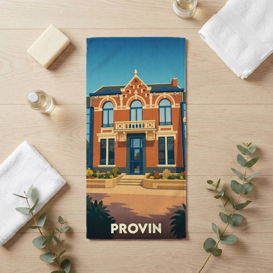 Serviette de bain 30 cm x 60 cm souvenir de Provin