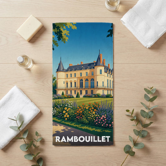 Serviette de bain 30 cm x 60 cm souvenir de Rambouillet