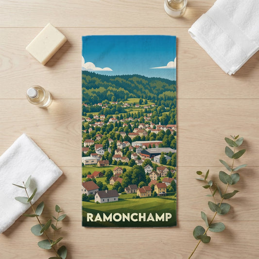 Serviette de bain 30 cm x 60 cm souvenir de Ramonchamp