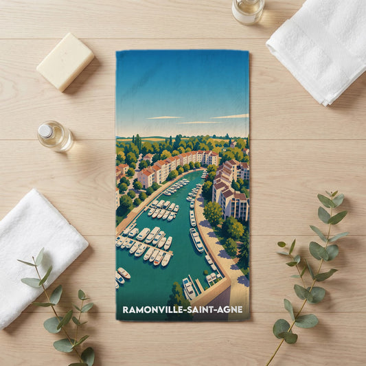 Serviette de bain 30 cm x 60 cm souvenir de Ramonville-Saint-Agne