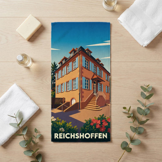 Serviette de bain 30 cm x 60 cm souvenir de Reichshoffen