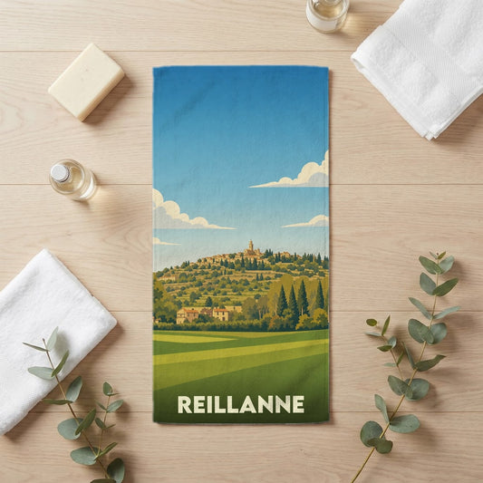 Serviette de bain 30 cm x 60 cm souvenir de Reillanne