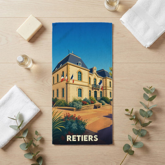Serviette de bain 30 cm x 60 cm souvenir de Retiers