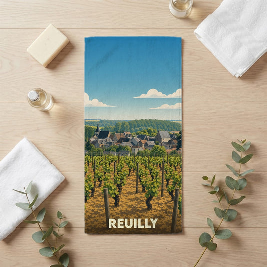 Serviette de bain 30 cm x 60 cm souvenir de Reuilly