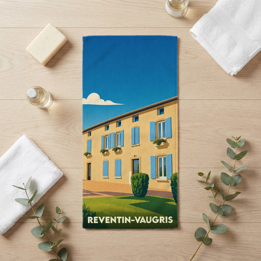 Serviette de bain 30 cm x 60 cm souvenir de Reventin-Vaugris