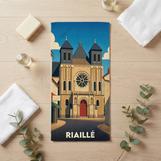 Serviette de bain 30 cm x 60 cm souvenir de Riaillé