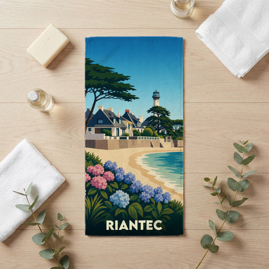 Serviette de bain 30 cm x 60 cm souvenir de Riantec