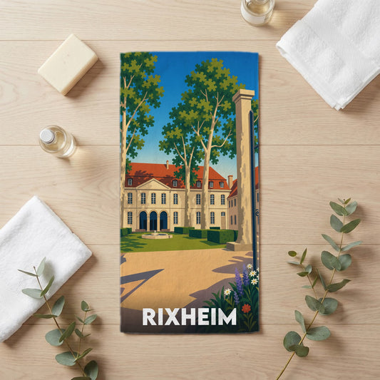 Serviette de bain 30 cm x 60 cm souvenir de Rixheim