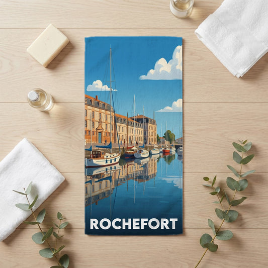 Serviette de bain 30 cm x 60 cm souvenir de Rochefort