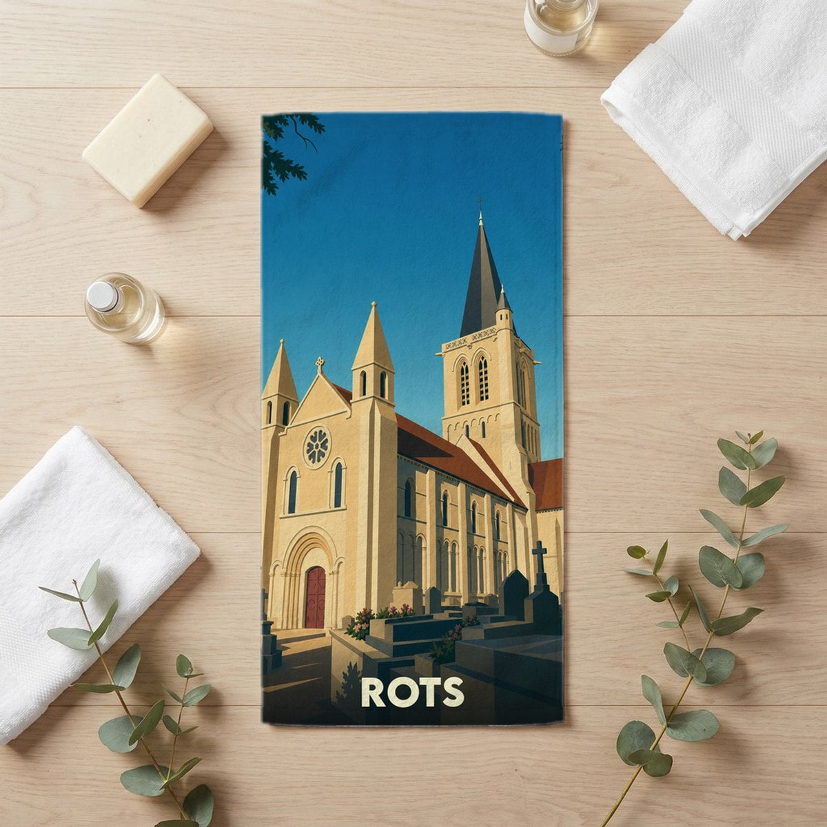 Serviette de bain 30 cm x 60 cm souvenir de Rots
