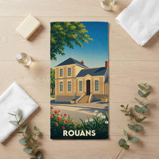 Serviette de bain 30 cm x 60 cm souvenir de Rouans