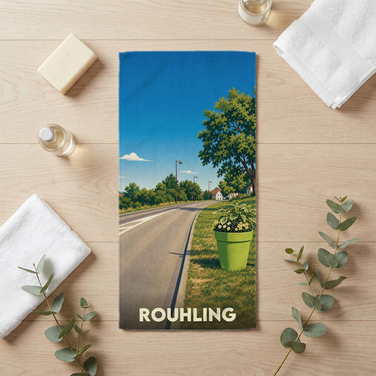 Serviette de bain 30 cm x 60 cm souvenir de Rouhling