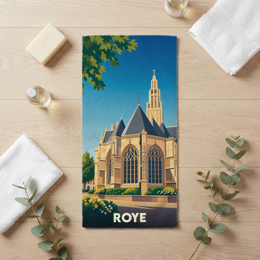 Serviette de bain 30 cm x 60 cm souvenir de Roye
