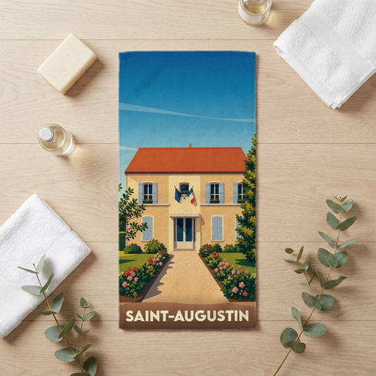 Serviette de bain 30 cm x 60 cm souvenir de Saint-Augustin
