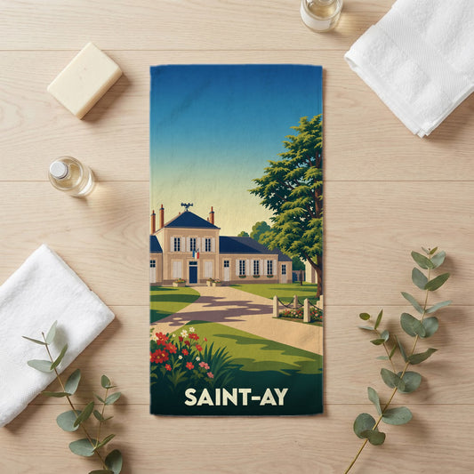 Serviette de bain 30 cm x 60 cm souvenir de Saint-Ay