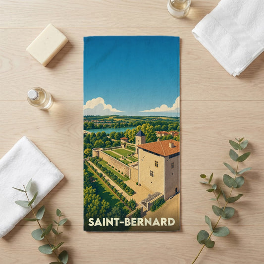 Serviette de bain 30 cm x 60 cm souvenir de Saint-Bernard