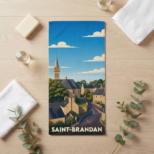 Serviette de bain 30 cm x 60 cm souvenir de Saint-Brandan