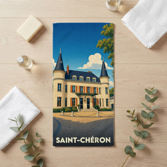 Serviette de bain 30 cm x 60 cm souvenir de Saint-Chéron