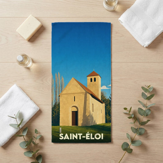 Serviette de bain 30 cm x 60 cm souvenir de Saint-Éloi