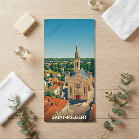 Serviette de bain 30 cm x 60 cm souvenir de Saint-Fulgent