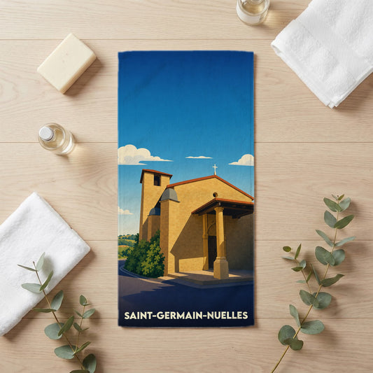 Serviette de bain 30 cm x 60 cm souvenir de Saint-Germain-Nuelles