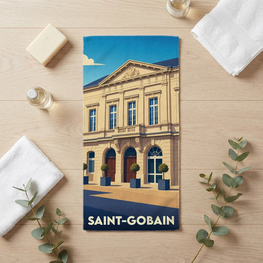 Serviette de bain 30 cm x 60 cm souvenir de Saint-Gobain