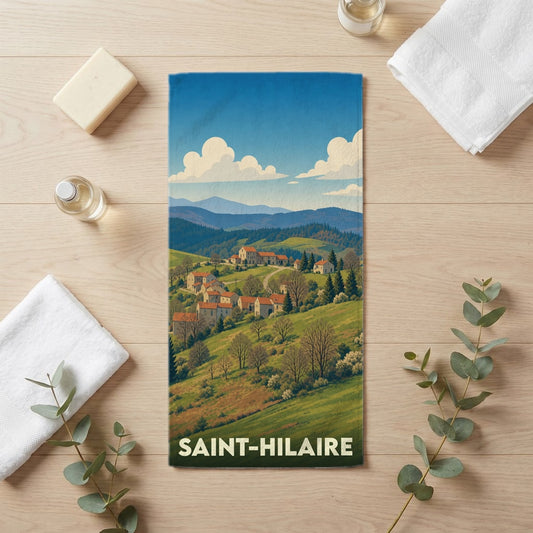 Serviette de bain 30 cm x 60 cm souvenir de Saint-Hilaire