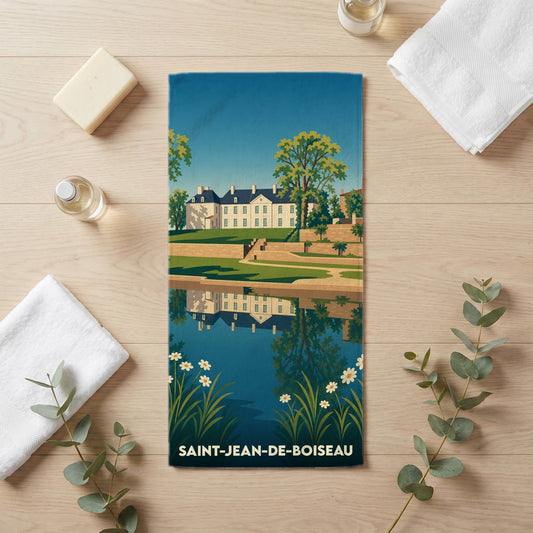 Serviette de bain 30 cm x 60 cm souvenir de Saint-Jean-de-Boiseau