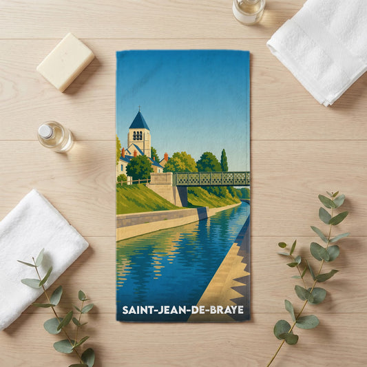 Serviette de bain 30 cm x 60 cm souvenir de Saint-Jean-de-Braye