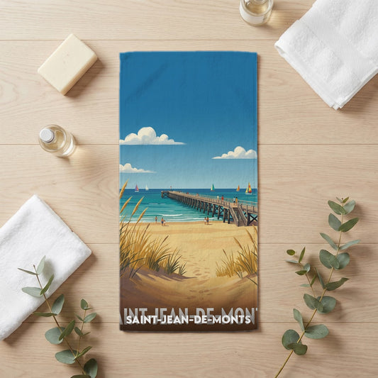 Serviette de bain 30 cm x 60 cm souvenir de Saint-Jean-de-Monts