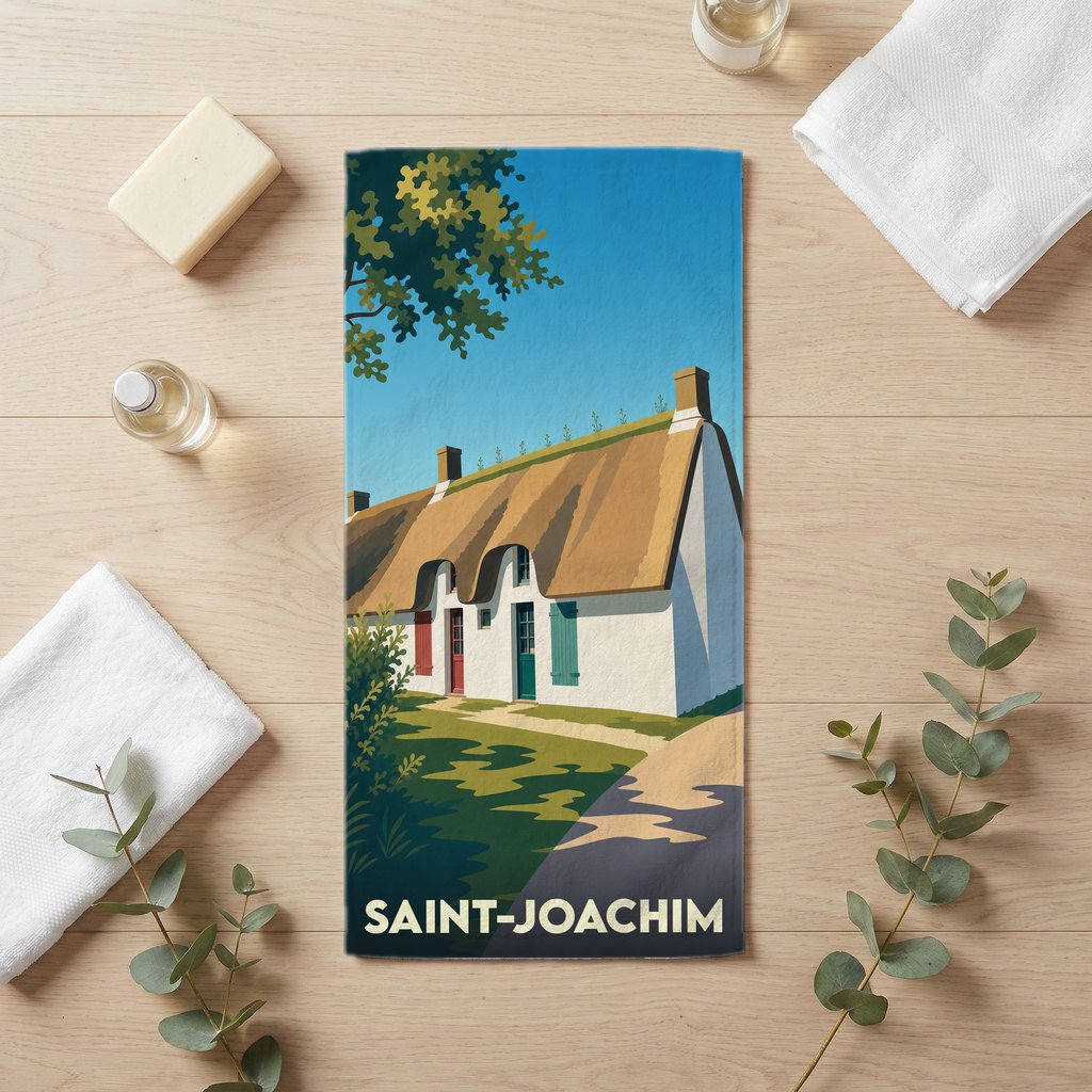 Serviette de bain 30 cm x 60 cm souvenir de Saint-Joachim