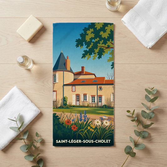 Serviette de bain 30 cm x 60 cm souvenir de Saint-Léger-sous-Cholet