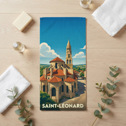 Serviette de bain 30 cm x 60 cm souvenir de Saint-Léonard