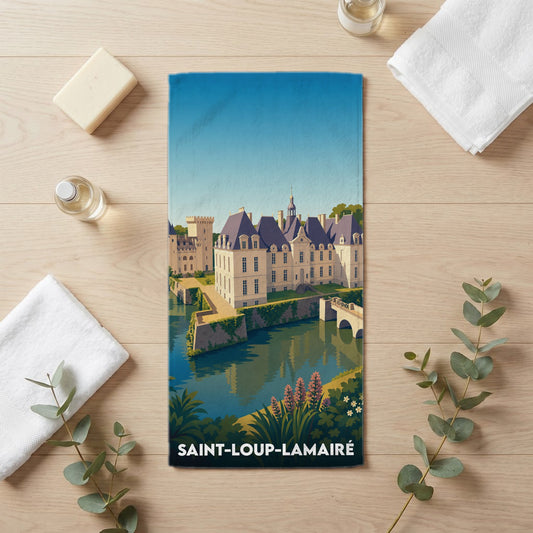 Serviette de bain 30 cm x 60 cm souvenir de Saint-Loup-Lamairé
