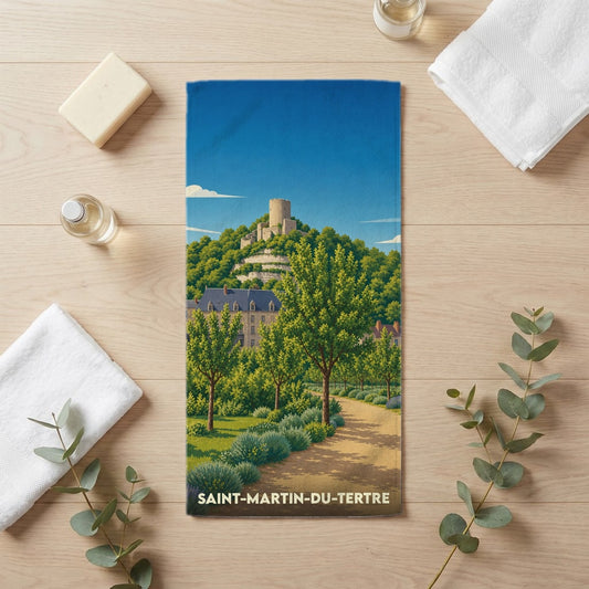 Serviette de bain 30 cm x 60 cm souvenir de Saint-Martin-du-Tertre