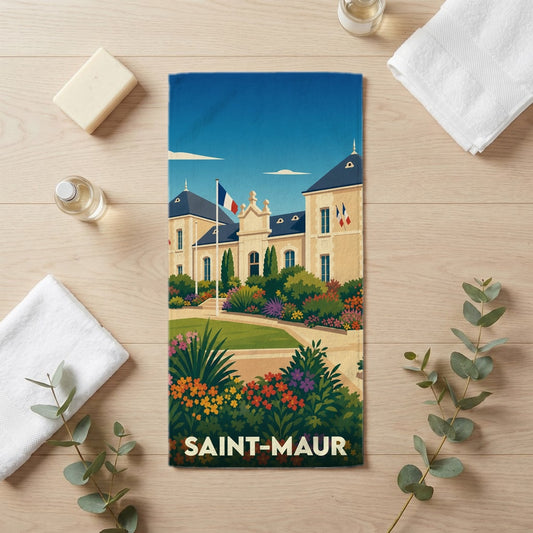 Serviette de bain 30 cm x 60 cm souvenir de Saint-Maur
