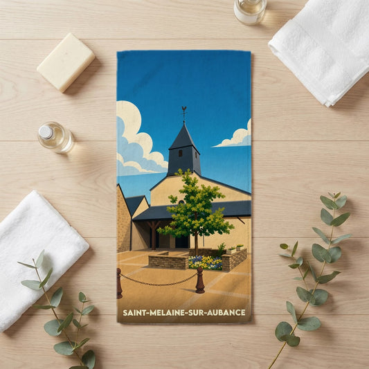 Serviette de bain 30 cm x 60 cm souvenir de Saint-Melaine-sur-Aubance