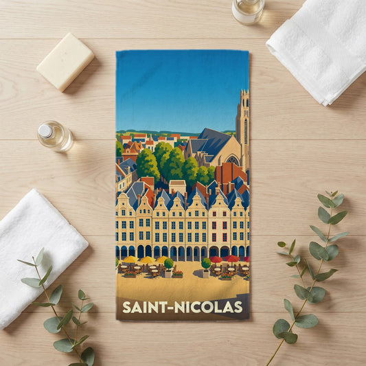 Serviette de bain 30 cm x 60 cm souvenir de Saint-Nicolas