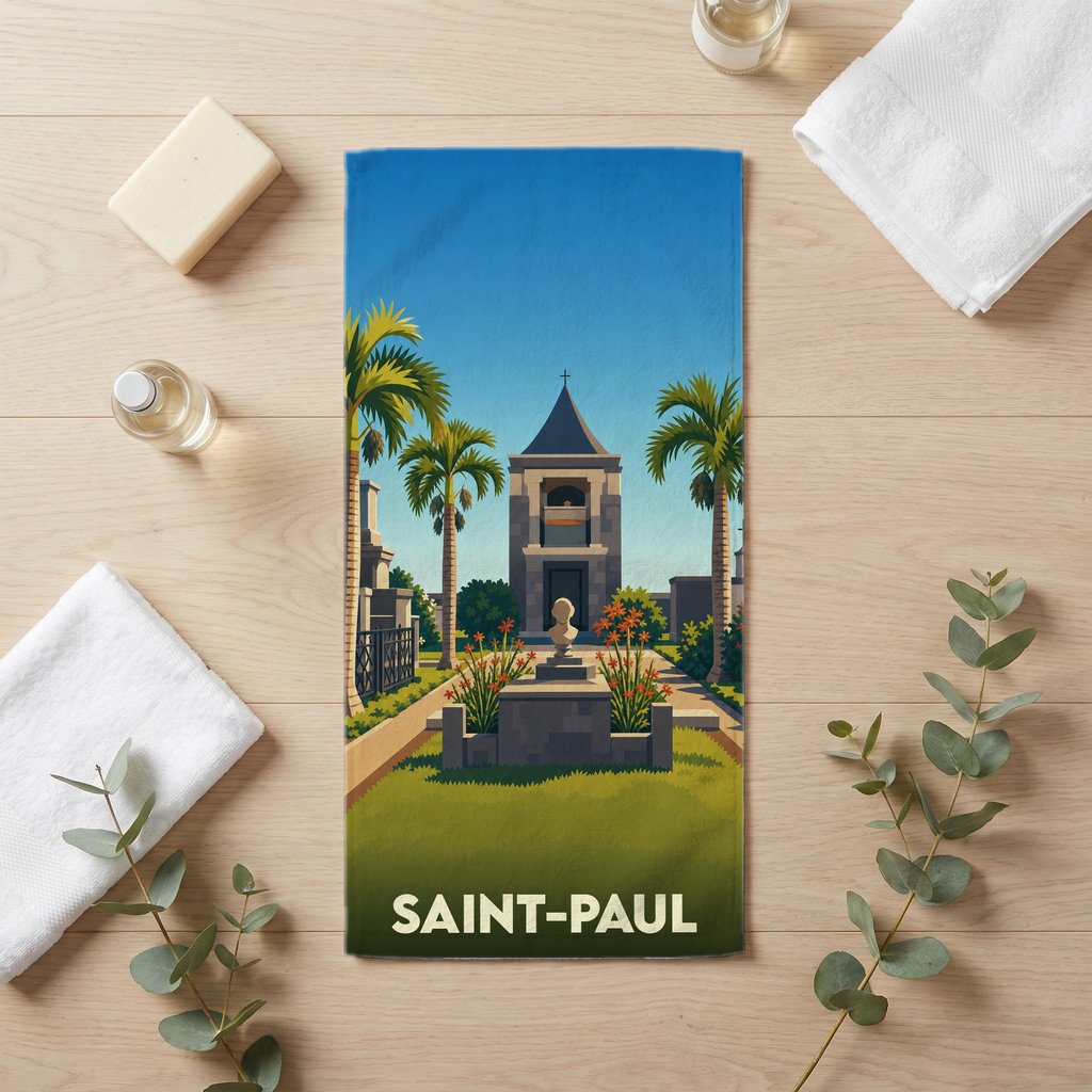 Serviette de bain 30 cm x 60 cm souvenir de Saint-Paul