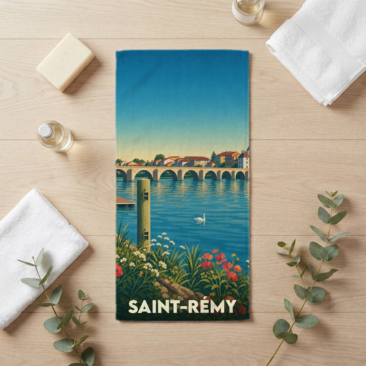 Serviette de bain 30 cm x 60 cm souvenir de Saint-Rémy