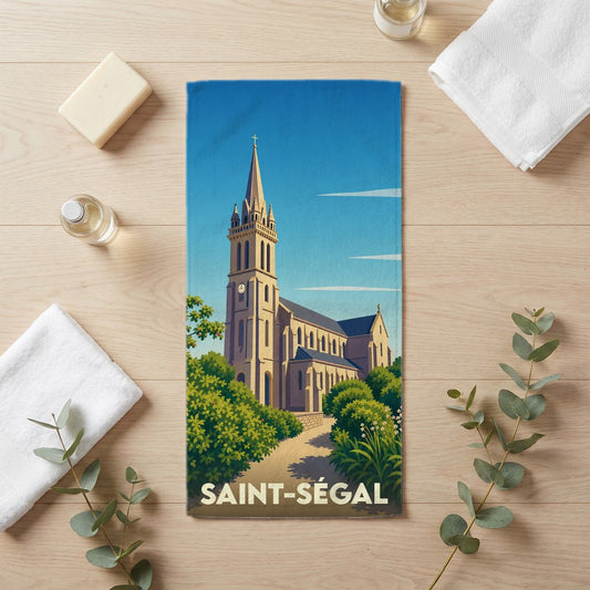 Serviette de bain 30 cm x 60 cm souvenir de Saint-Ségal