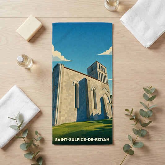 Serviette de bain 30 cm x 60 cm souvenir de Saint-Sulpice-de-Royan