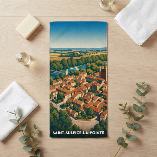 Serviette de bain 30 cm x 60 cm souvenir de Saint-Sulpice-la-Pointe