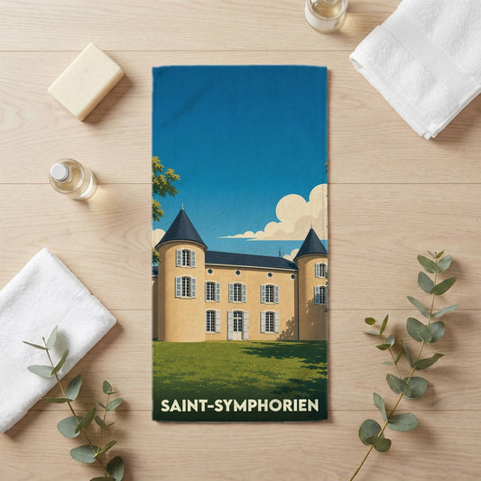 Serviette de bain 30 cm x 60 cm souvenir de Saint-Symphorien