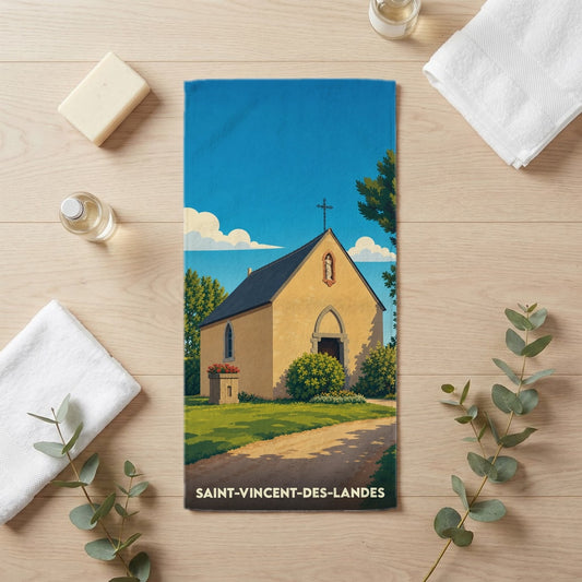 Serviette de bain 30 cm x 60 cm souvenir de Saint-Vincent-des-Landes