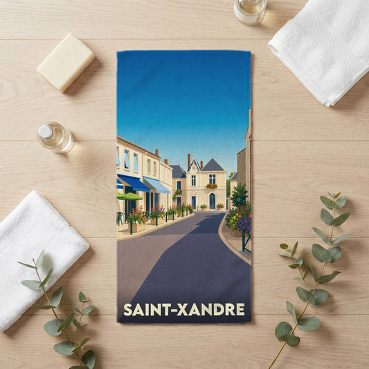 Serviette de bain 30 cm x 60 cm souvenir de Saint-Xandre