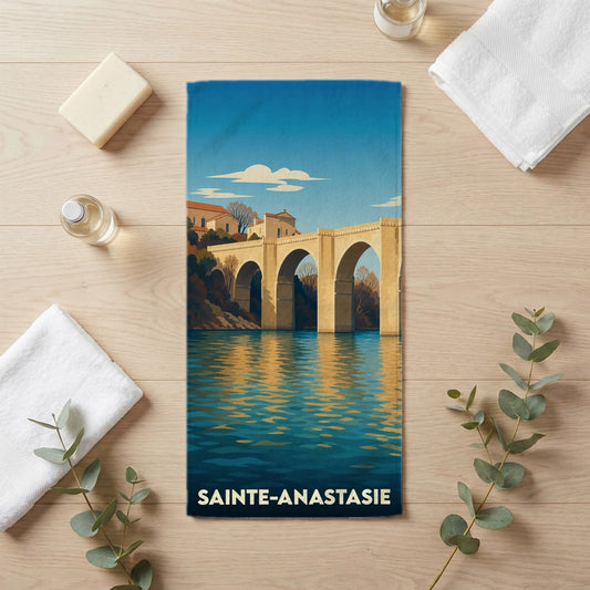 Serviette de bain 30 cm x 60 cm souvenir de Sainte-Anastasie