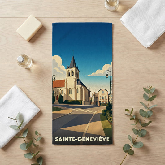 Serviette de bain 30 cm x 60 cm souvenir de Sainte-Geneviève